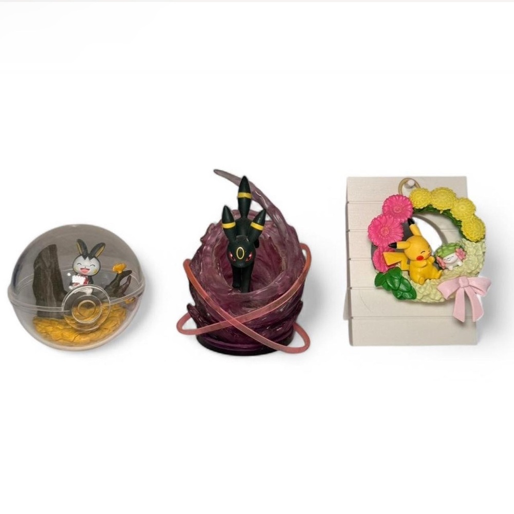 Pokemon Figurine Set with Pikachu, Umbreon, and Emolga
